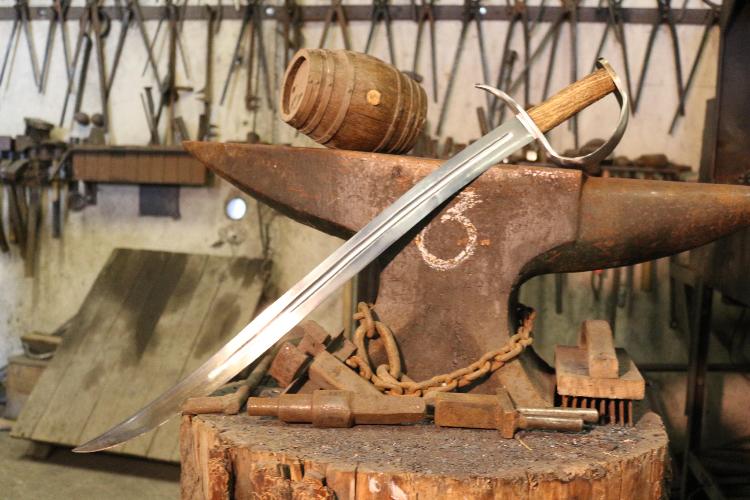 Forged sword